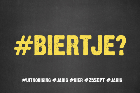 Stoere uitnodiging feestje voor mannen #BIERTJE?