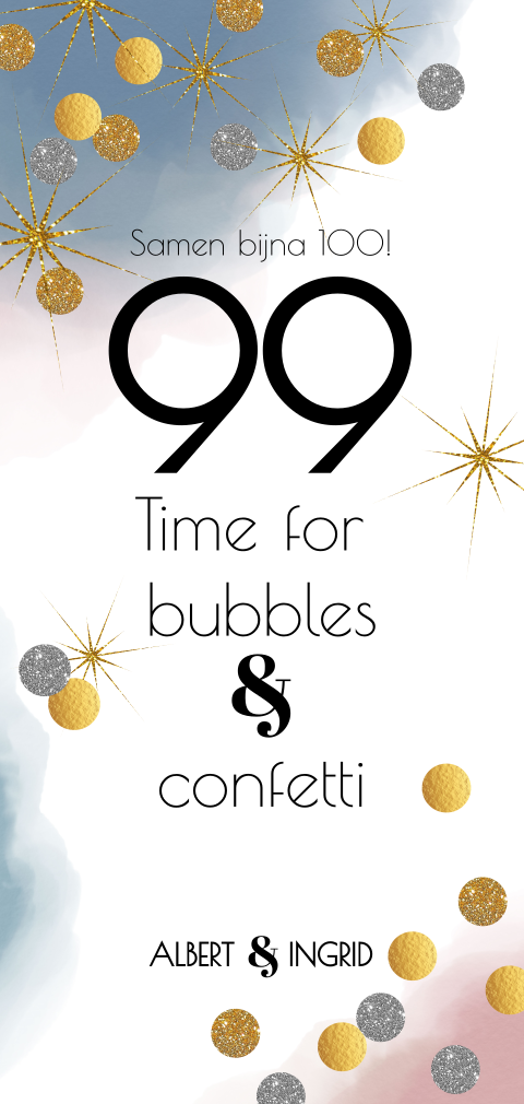 Feestelijke uitnodiging waterverf en confetti