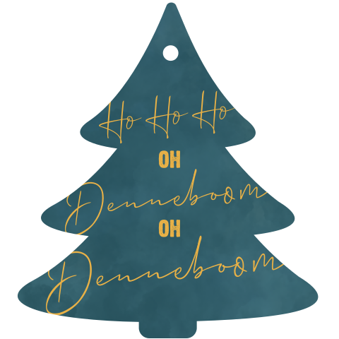 Kerstboom kerstkaart Oh denneboom
