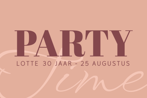 Uitnodiging verjaardagsfeest minimalistisch stijlvol