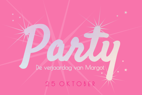 Barbie uitnodiging met holografische magie