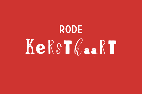 Rode kerstkaart grappig