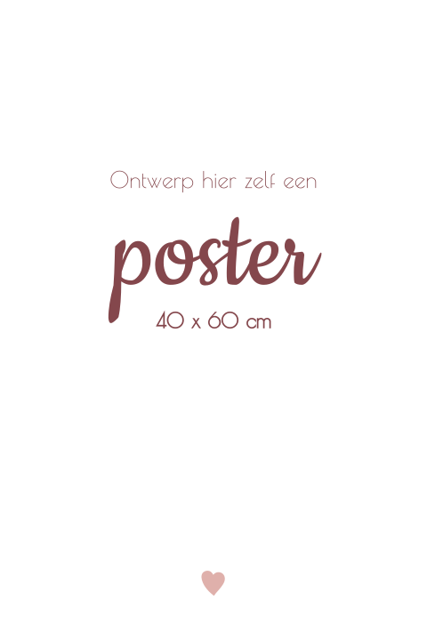 Personaliseerbare blanco poster - 40x60 cm