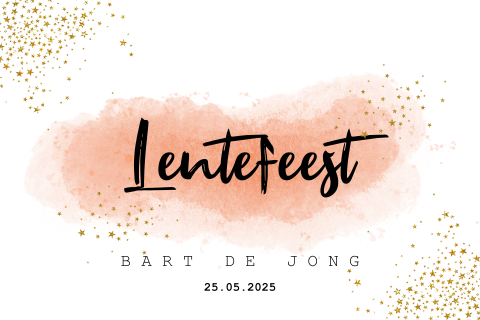 Lentefeest uitnodiging jongen stoer en feestelijk
