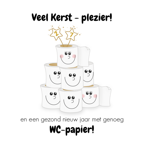 Grappige kerstkaart met kerstboom van wc-papier 2027
