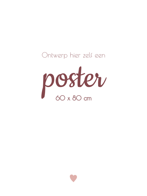 Personaliseerbare blanco poster - 60x80 cm