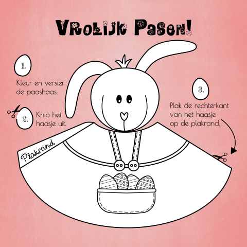 DIY Pasen Paaskaart met paashaasje