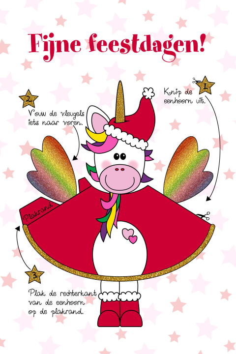 Kerst DIY schattige eenhoorn knutselen