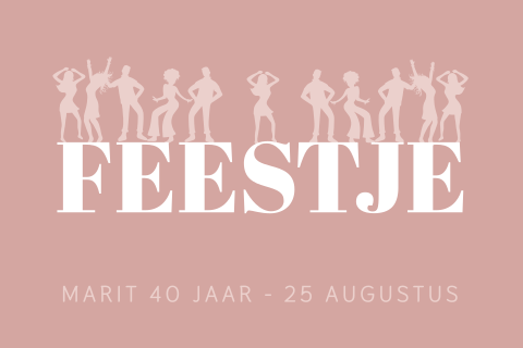 Verjaardagsuitnodiging met dansende mensen