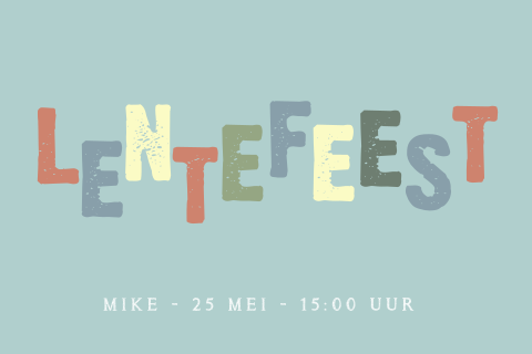 Lentefeest uitnodiging jongen met gekleurde letters