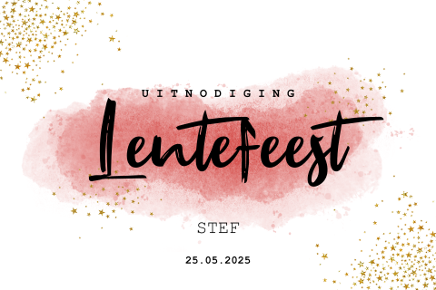 Lentefeest uitnodiging jongen feestelijk met sterren