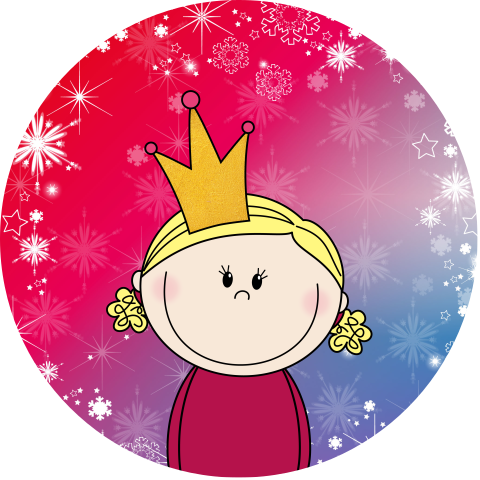 Behangcirkel sprookje met prinsesje Ø 100 cm