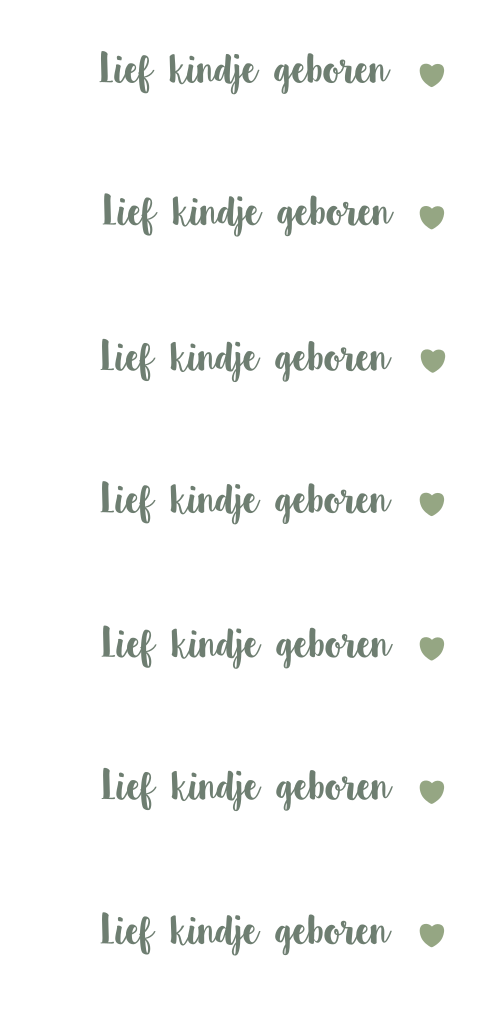 Geboorte DIY label - Lief kindje geboren