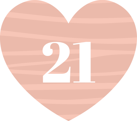 Sluitzegel hartje 21-diner zalmroze met zebraprint