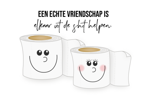 Grappige vriendschapskaart WC-papier