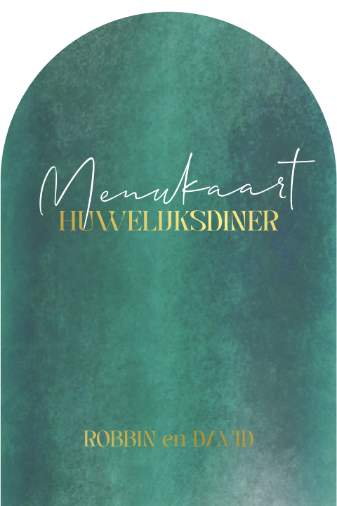 Menukaart huwelijksdiner pure evergreen