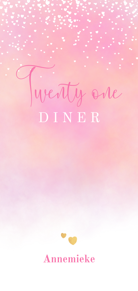 Romantic pink dreams - Menukaart 21 diner