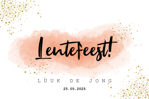 Feestelijke en stoere lentefeest uitnodiging jongen