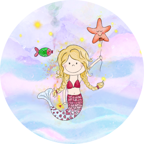 Aanpasbare sluitzegel meisje met een zeemeermin