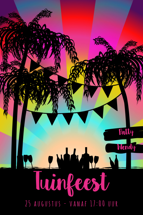 Uitnodiging vrolijke Summer Style Tuinfeest