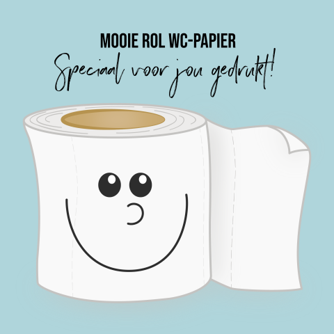 Grappige kaart WC-papier voor mannen