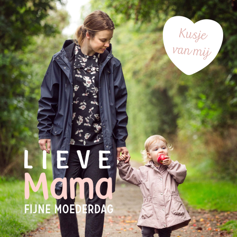 Moederdag fotokaart magazine met een hartje