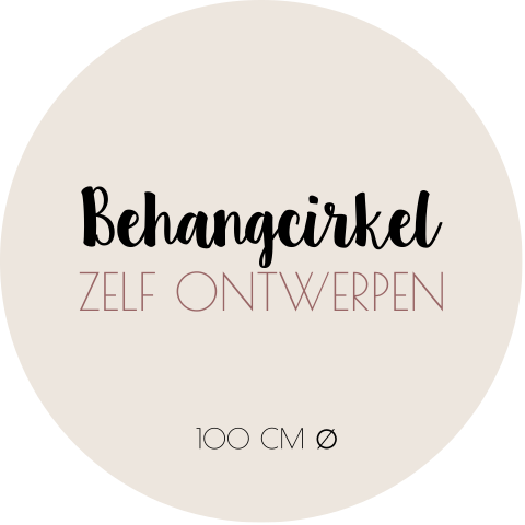 Behangcirkel zelf ontwerpen Ø 100 cm