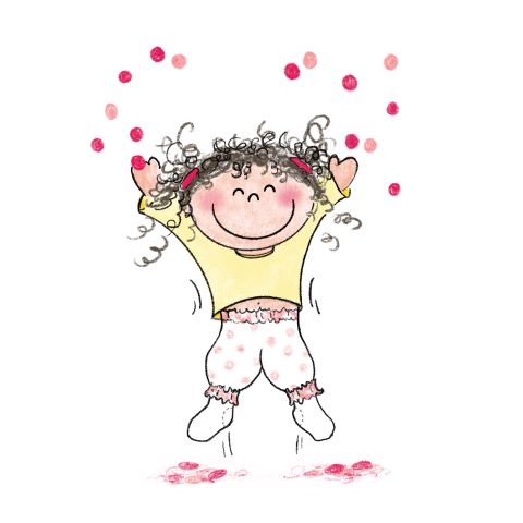 Aanpasbare sluitzegel meisje met confetti