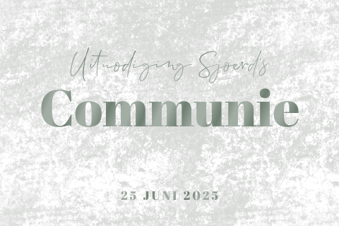 Stoere communie uitnodiging met folie