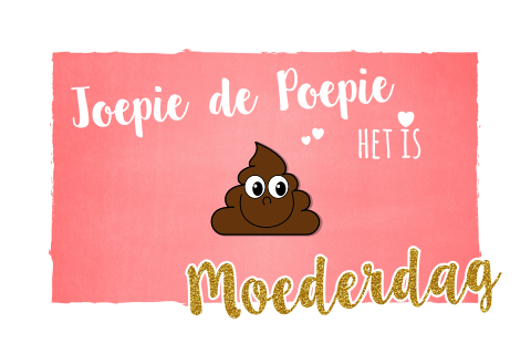 Grappige moederdagkaart Joepie de poepie moederdag