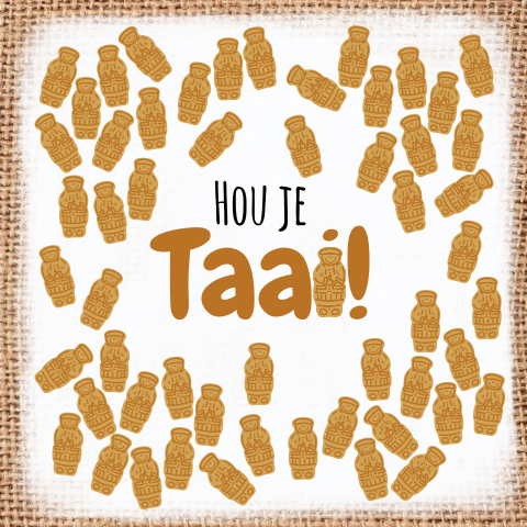 Sterkte grappige kaart met taaitaaipoppen: Hou je taai