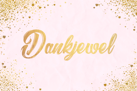 Bedankkaart bruiloft romantisch en feestelijk