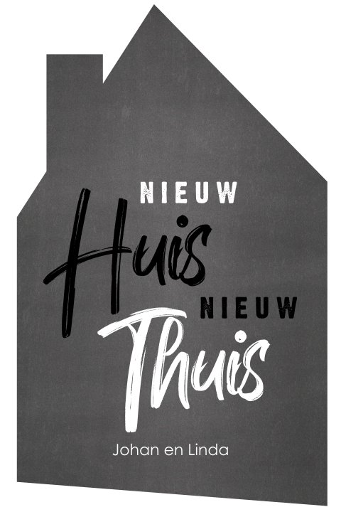 Verhuiskaart - Originele adreswijziging stansvorm van een huis