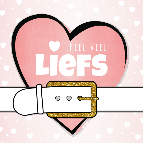 Lief kaartje om iemand een hart onder de riem te steken