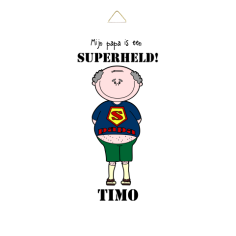 Tegeltje Vaderdag | Grappig vaderdagcadeau voor superheld papa