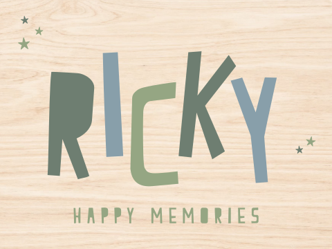 Houten herinneringenkistje jongen met vrolijke speelse letters