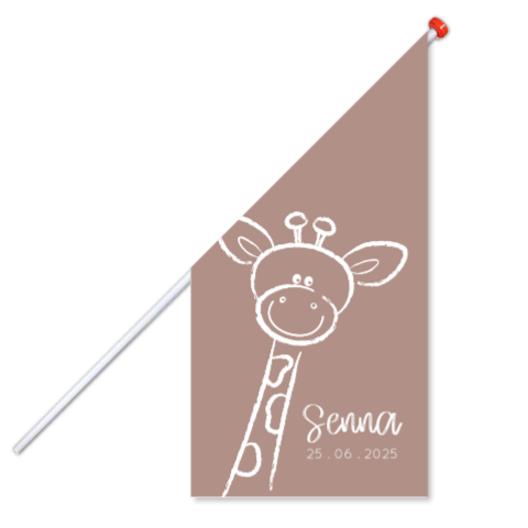 Hippe geboortevlag giraffe