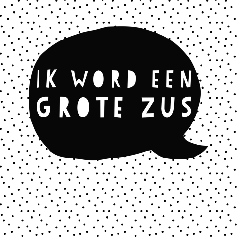 Zwangerschapsaankondiging - Ik word een grote zus