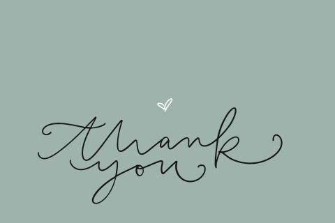 Thank you bedankkaartje