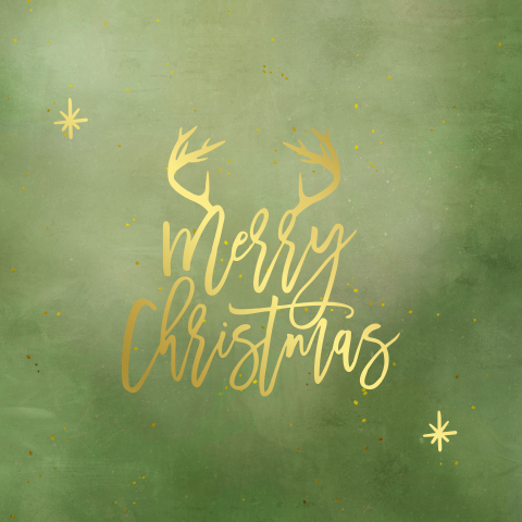 stijlvolle kerstkaart Merry Christmas folie