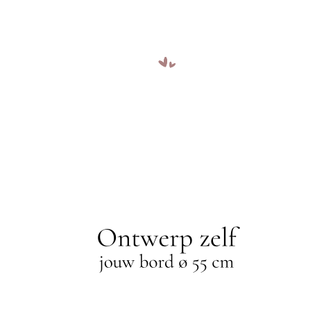 Welkomstbord rond zelf ontwerpen