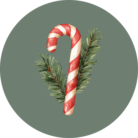 kerst sluitzegel candy cane kersttakje