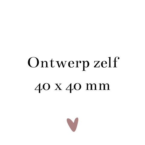 Ontwerp zelf vierkante labeltjes | 16 stuks