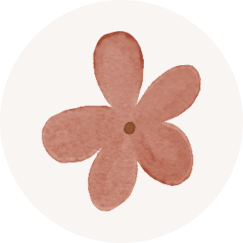 Sluitzegel geboortekaartje bloemetje bruin