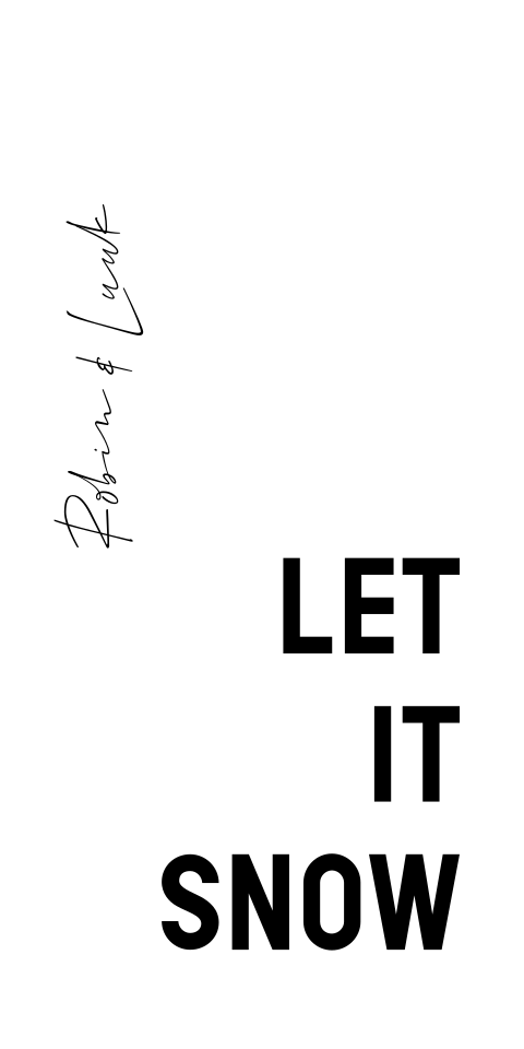 minimalistisch label Let it snow  | 18 stuks