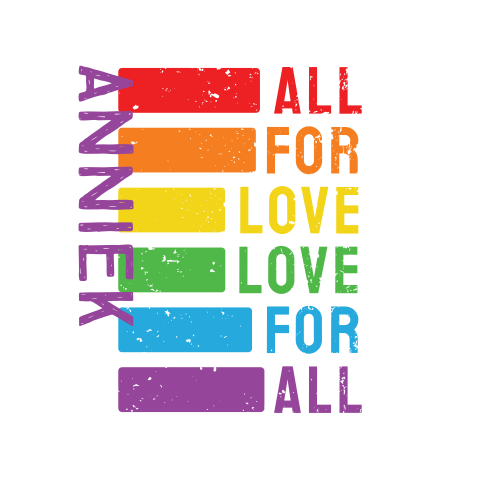Pride kaart regenboog - All for love, love for all