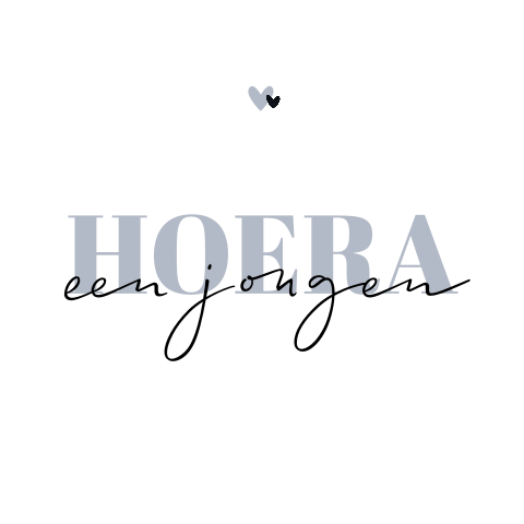 Sluitzegel geboorte Hoera een jongen
