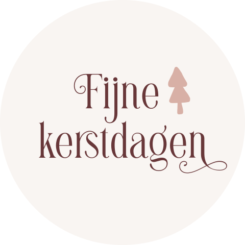 kerst sticker fijne kerstdagen