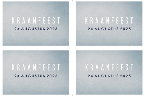 Label kraamfeest velvet blauw