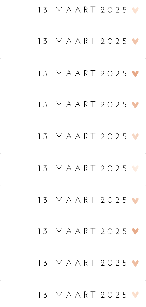 DIY label geboortedatum foliedruk hartje
